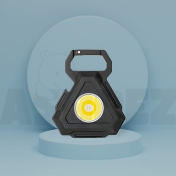 Mini LED Flashlight Work Light Portable Keychain USB Rechargeable Torch