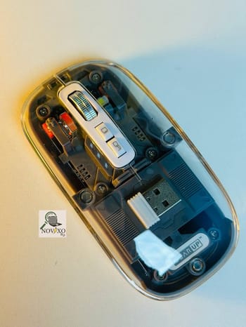 GearUP WM30 Transparent Crystal 2.4G + Bluetooth Magnetic Wireless Mouse