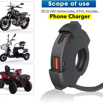 Universal Motorcycle Handlebar Phone Fast Charger.