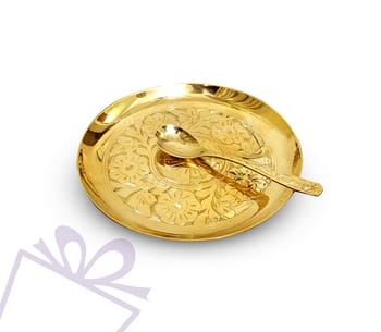 পিতলের বেবি প্লেট, সিঙ্গেল চামচের সেট