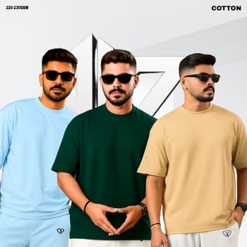 Premium Drop Shoulder T-Shirt Combo – 3 Pieces for 850৳ | Alzadiya