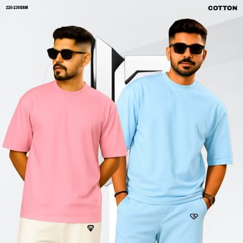 Classic Drop Shoulder Combo – 2 Tees | MLXL Sizes | 100% Cotton | Alzadiya