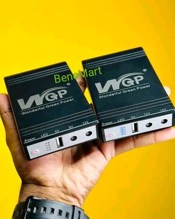 New Version WGP mini UPS 10400mAh – 5/9/12V \ –5/12/12 – With 1 Year Warranty – Black