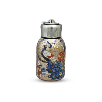 300ml High Quality SS Thermos Water Bottle – WB-2609 Peacock ( Golden )