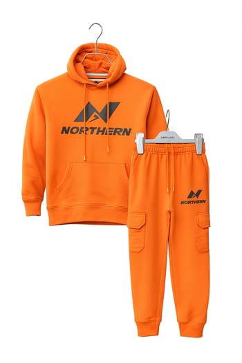 Kids Hoddie Set ( Northern Organge)