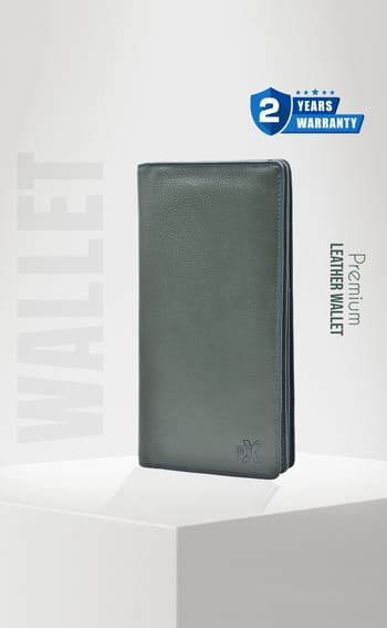 ProX High Quality Original Cow Leather Wallet_PW-2708 Deep Green