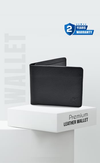 ProX High Quality Original Cow Leather Wallet_FW-2746 Black