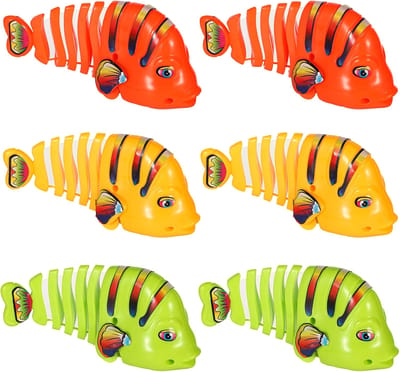 Fun Wind-Up Wiggling Fish Toy - Realistic Tail-Shaking Movement for Kids