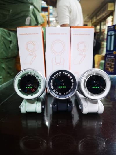 Portable Hand Turbo Fan with Digital Display