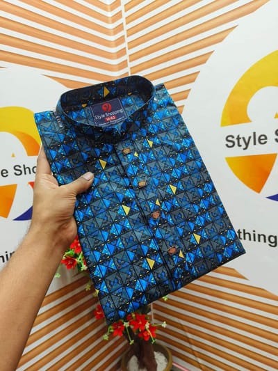 Cotton Print Panjabi - Image 1