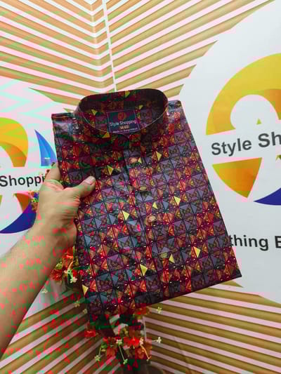 Cotton Print Panjabi - Image 3