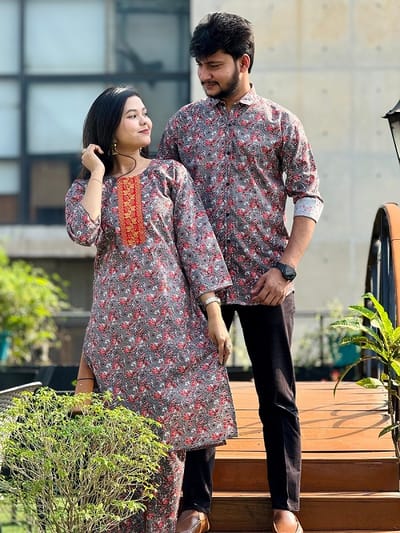 Premium Shirt Three Piece Couple Set - Image 1