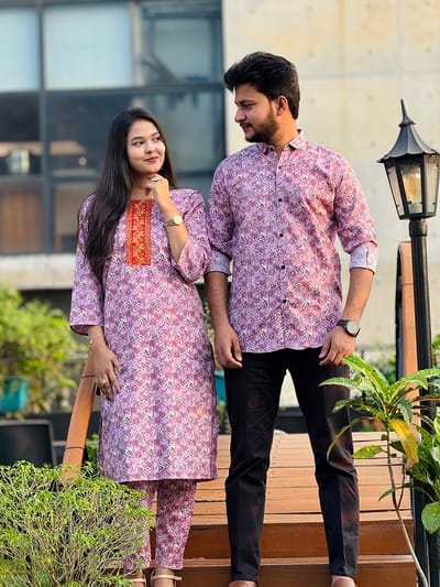 Premium Shirt Three Piece Couple Set - Image 13