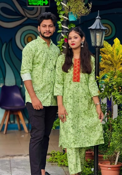 Premium Shirt Three Piece Couple Set - Image 5