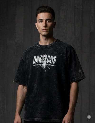 Premium Acid Wash Drop Shoulder T-Shirt - Image 11