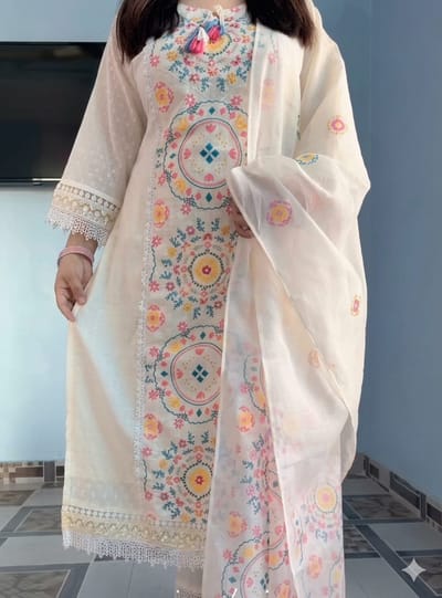 Eid Special Embroidery Three Piece - Image 1