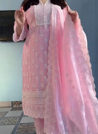 Eid Special Embroidery Three Piece - Image 1
