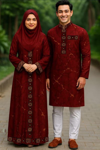 Eid Special Couple Panjabi Borka Combo - Image 1