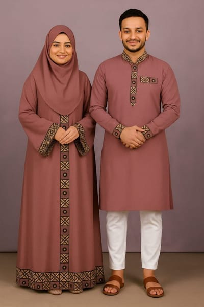 Eid Special Couple Panjabi Borka Combo - Image 3