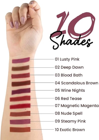 MARS Matte Lip Liner | One Swipe Smooth Application | Long Lasting Lip Pencil (1.4gm) (03-BLOOD BATH) - Image 2