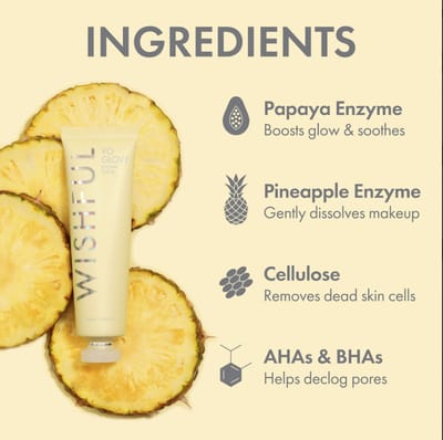 WISHFUL Yo Glow AHA & BHA Facial Enzyme Scrub 40ml - Image 2