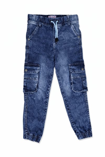 Kid's Denim Cargo Pant - Image 1
