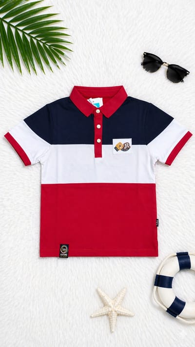 Kids Lycra Cotton Polo T-Shirt (3–14 Years) – Premium Comfort & Stylish Fit - Image 3