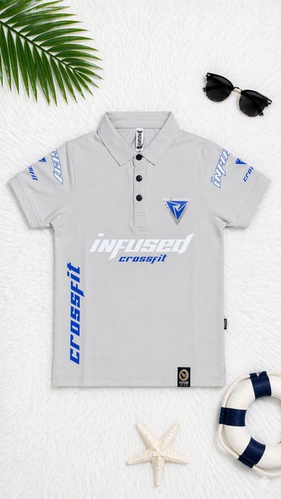 Kids Lycra Cotton Polo T-Shirt (Ages 3–8) – Soft, Breathable & Stretchable - Image 2