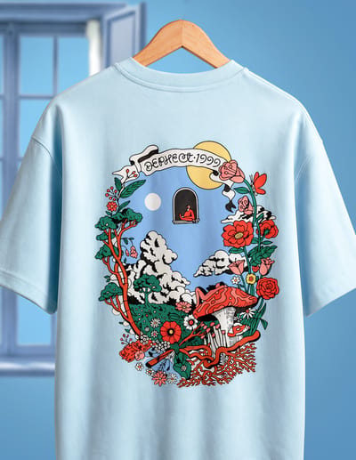 “Window to ‘99: Dream Garden Edition”// Unisex // Oversized tee - Image 2