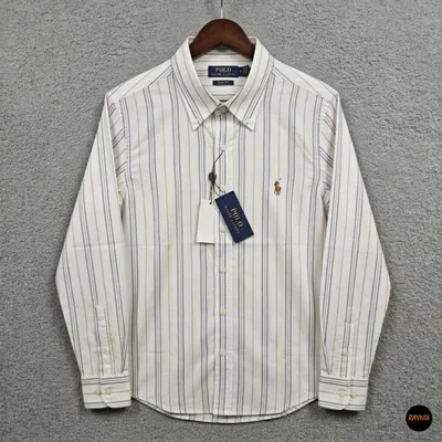 Ralph Lauren polo Slim Fit Off-White Multi-Stripe Oxford Shirt