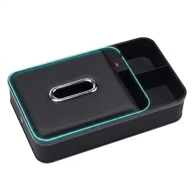 Multifunctional RGB Ambient Light Armrest Tissue Box