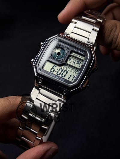 CASIO ROYALE STEEL BRACELET BLACK DIAL