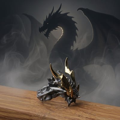 Retro Gothic Dragon Ring for Men & Women – Black Adjustable Open Ring | Vintage Evil Dragon Jewelry 2026