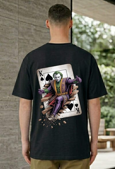 Joker King Card Graphic Printed T-Shirt