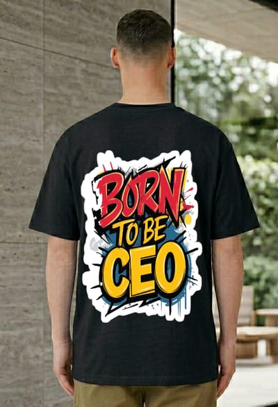 Born To Be CEO Graphic Back Print T-Shirt