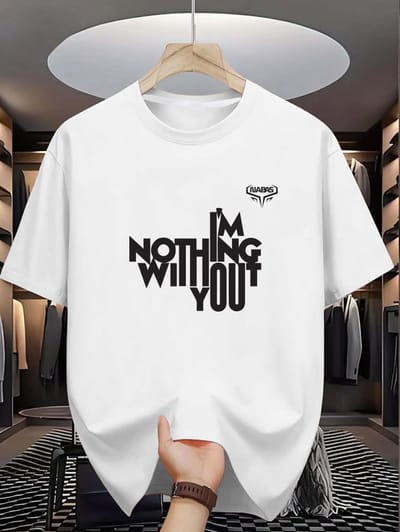 Modern Typography Casual Drop Shoulder T-Shirt