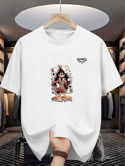 Daffy Duck King Card Graphic T-Shirt