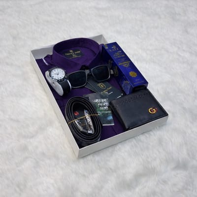 Purple Shirt Gift Combo For Men