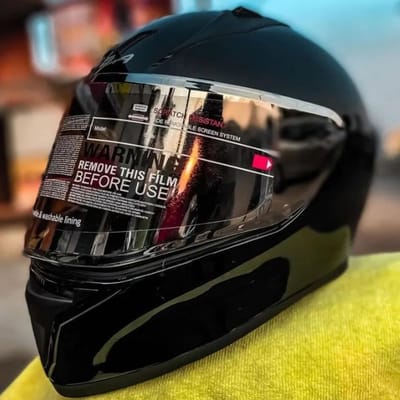 Vega Bolt Solid Black Helmet