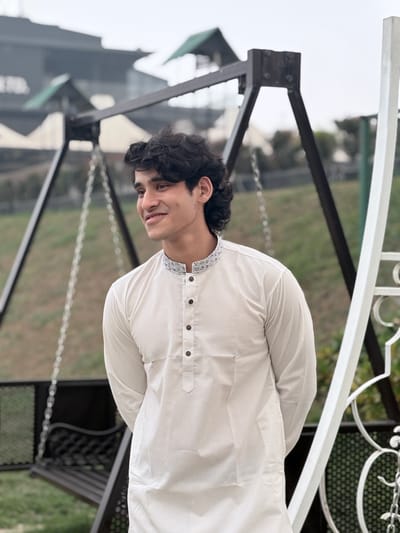 Classic White Textured Stripe Panjabi - Image 4