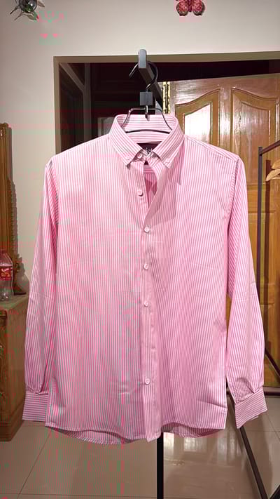 Light Pink And White Striped Shirt - Image 5