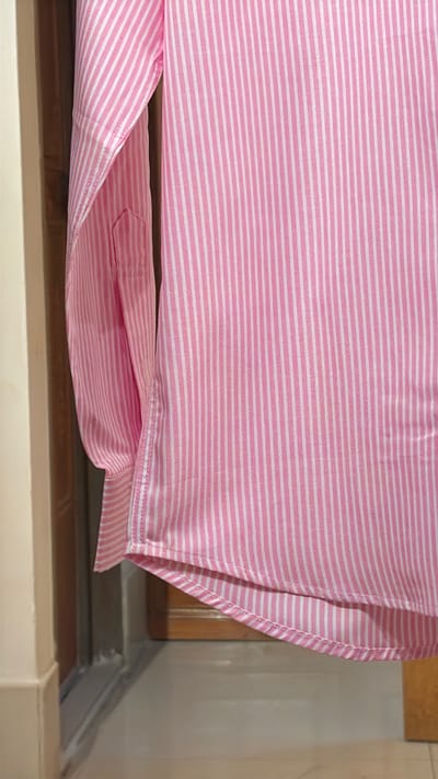 Light Pink And White Striped Shirt - Image 3