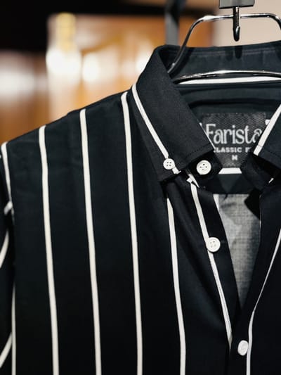 Black And White Stripe V-3 - Image 3