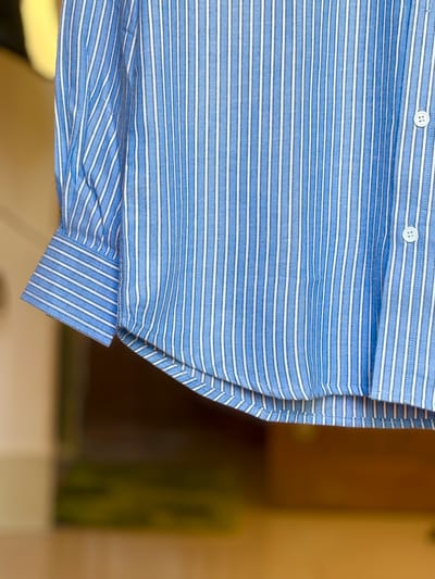 Sky Blue And White stripe Shirt - Image 3