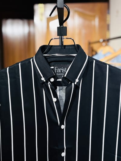 Black And White Stripe V-3 - Image 2