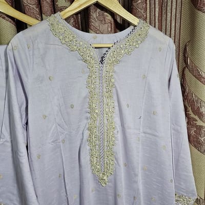 3 piece Luxurious-Embroidered Collection by Tawakkal - Lavender - Image 2