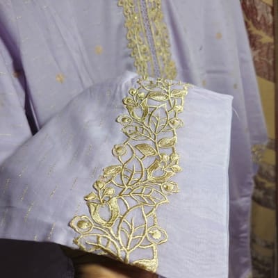3 piece Luxurious-Embroidered Collection by Tawakkal - Lavender - Image 4