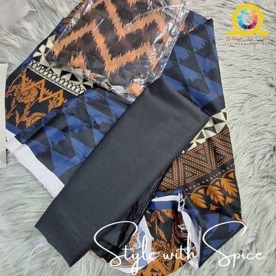 BLUE LAWN UNSTITCHED 3PC | J. LAWN - Image 3