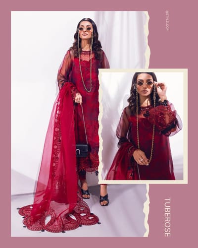 Nureh-5 | Festive | TUBEROSE (4 Piece) Imported from Pakistan - Image 1