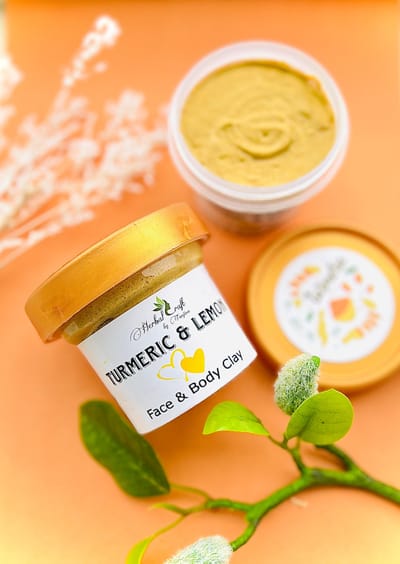 Turmeric & Lemon face and body clay mask